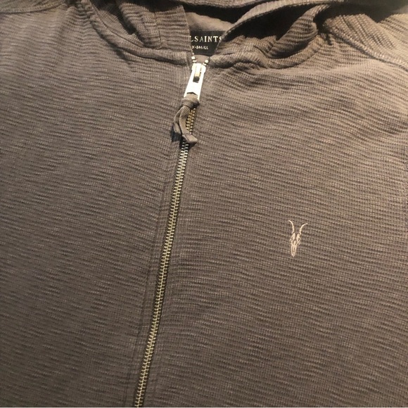 Allsaints grey full zip hoodie sz xs - Picture 1 of 4
